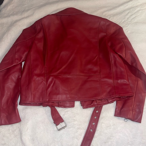 Zara TRF FAUX LEATHER MOTORCYCLE JACKET - Picture 5 of 5